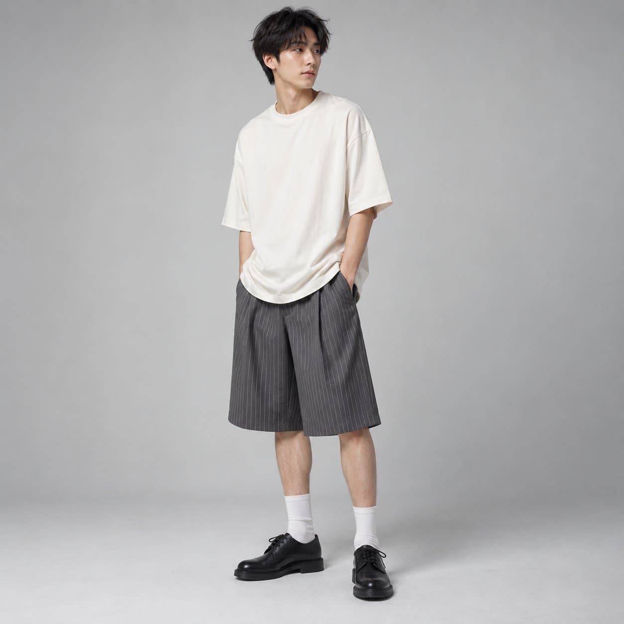 เสื้อยืดคอกลม ทรงโอเวอร์ไซส์ – คอตตอน 100% คอมพ์ 20